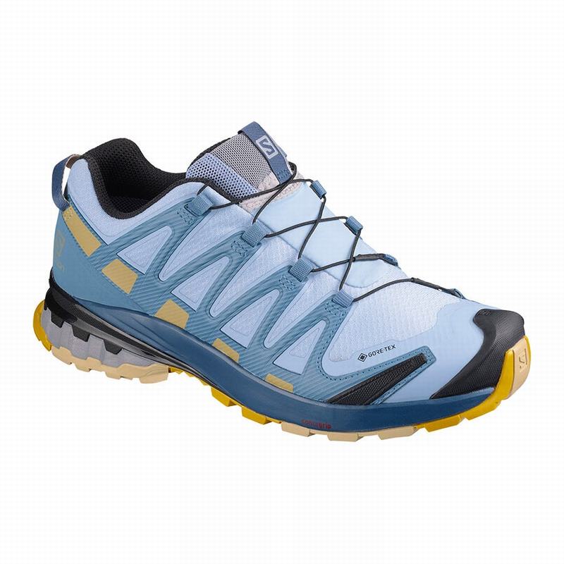 Chaussures De Randonnée Salomon Femme Bleu - Salomon XA PRO 3D V8 GORE-TEX - France (8950-CYKMV)